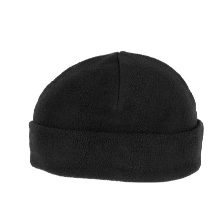 Recycled microfleece beanie with turn-up