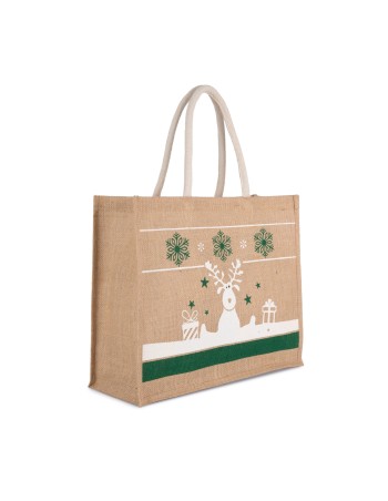 Shopping bag with Christmas patterns