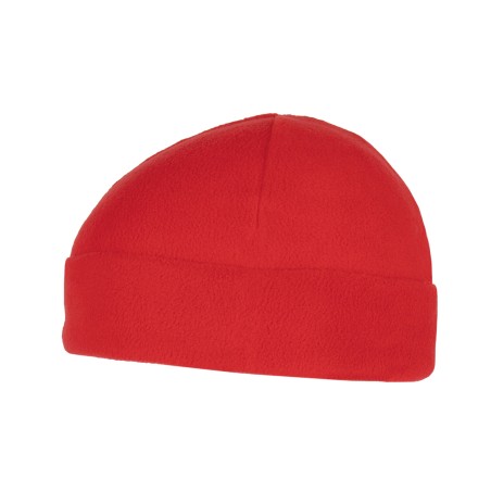 Recycled microfleece beanie with turn-up