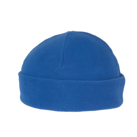 Recycled microfleece beanie with turn-up