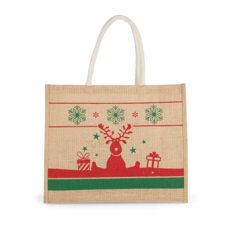 Shopping bag with Christmas patterns