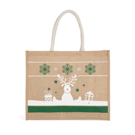 Shopping bag with Christmas patterns
