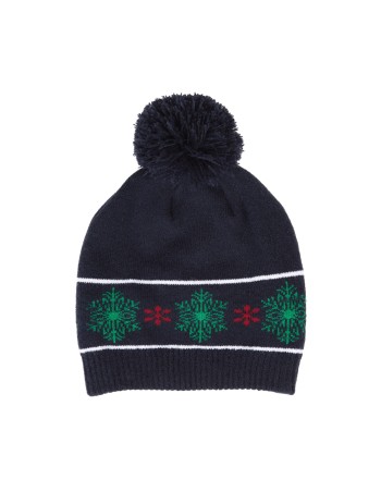 Beanie with Christmas patterns
