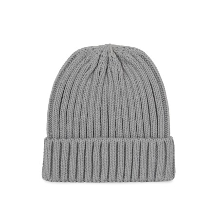 Double ribbed beanie with turn-up