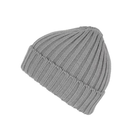 Double ribbed beanie with turn-up