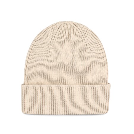 Ribbed beanie with turn-up