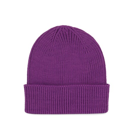 Ribbed beanie with turn-up