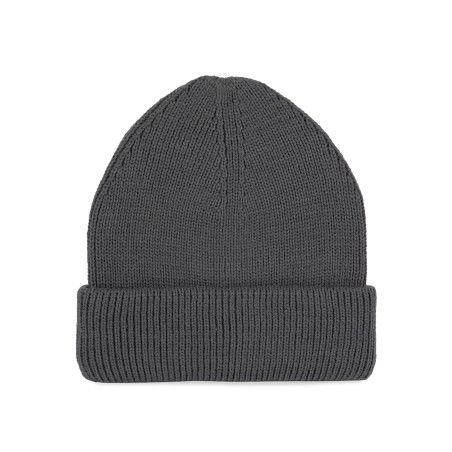 Ribbed beanie with double turn-up