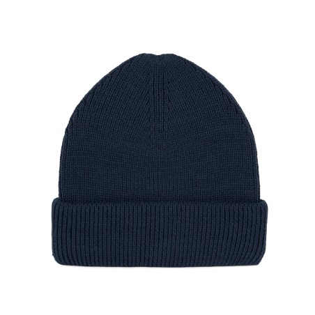 Ribbed beanie with double turn-up