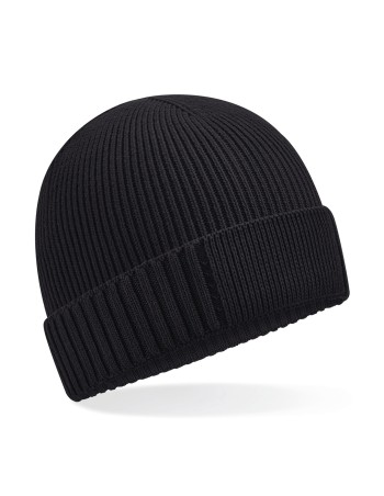 Organic cotton beanie with technical patch
