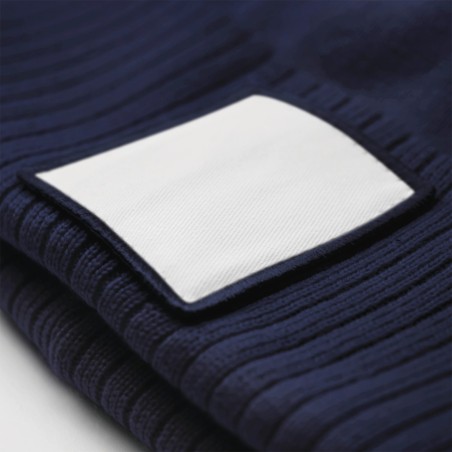 Beanie with appliqué patch