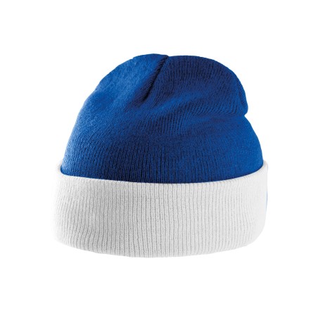 Gorro bicolor con dobladillo
