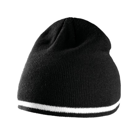 Gorro con tira bicolor contrastada