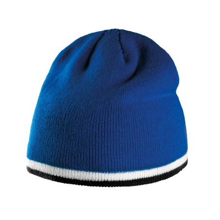 Gorro con tira bicolor contrastada