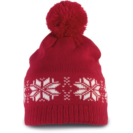 Gorro navideño de punto con motivo de estrellas
