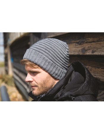 Braided knit hat