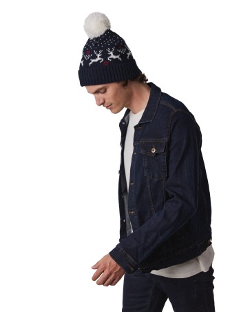 Gorro de Navidad con diseño de renos