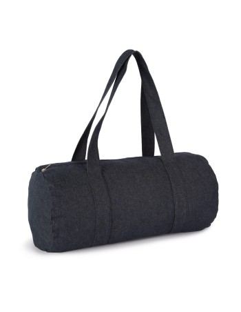 Denim duffel bag