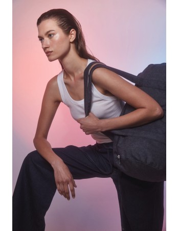 Bolsa cilíndrica denim 2