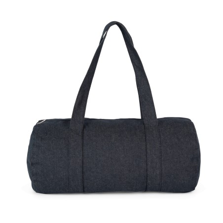Denim duffel bag