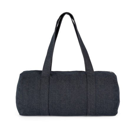 Denim duffel bag