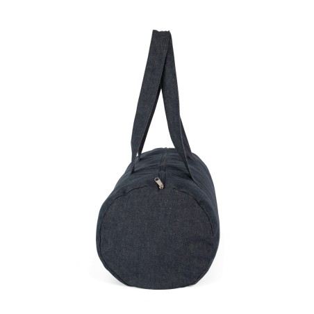 Denim duffel bag