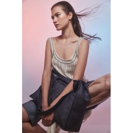 Bolsa shopper denim grande