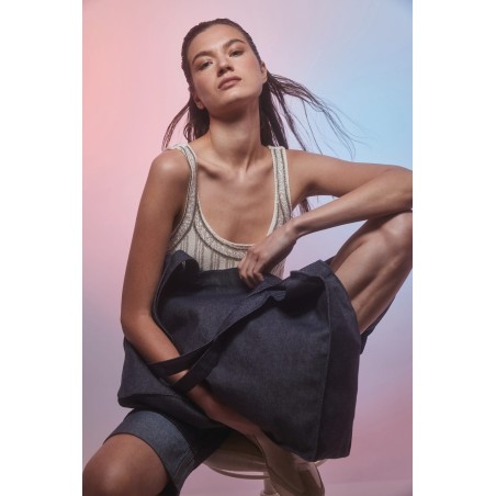 Bolsa shopper denim grande