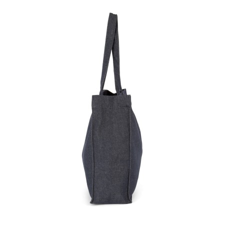 Recycled cotton denim look large shopper