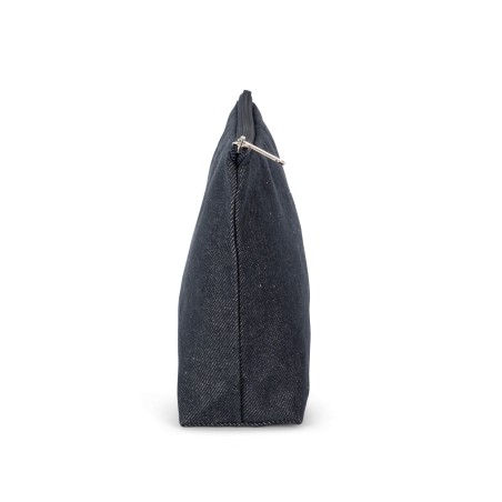 Recycled cotton denim look pouch