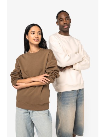 Sudadera ecorresponsable cuello redondo oversize unisex