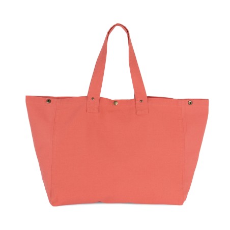 Bolsa shopper de algodón efecto lavado