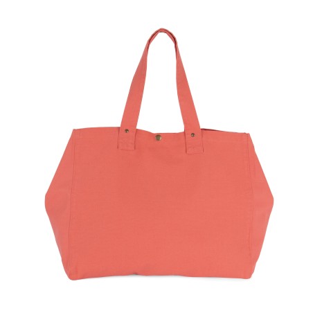 Bolsa shopper de algodón efecto lavado