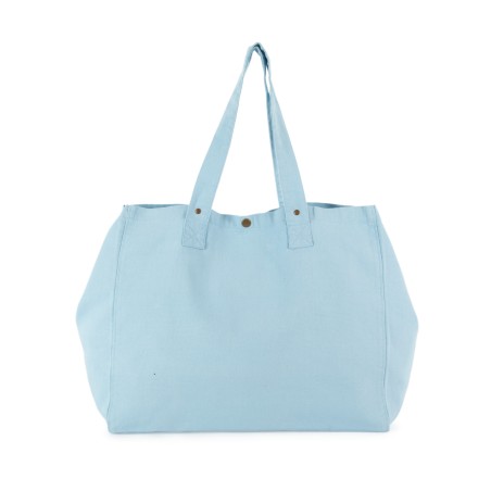Bolsa shopper de algodón efecto lavado