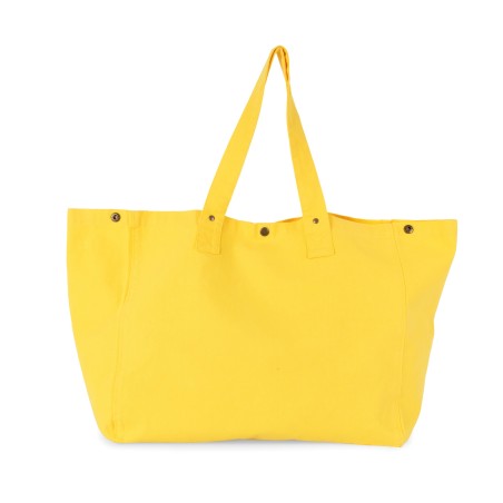 Bolsa shopper de algodón efecto lavado