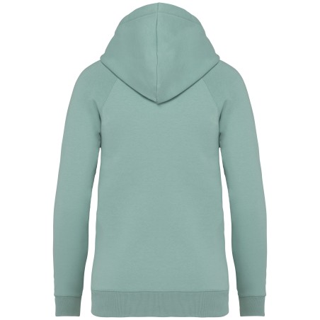 Sudadera ecorresponsable con capucha y mangas raglán mujer