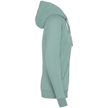 Sudadera ecorresponsable con capucha y mangas raglán mujer
