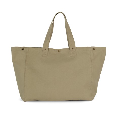 Bolsa shopper de algodón efecto lavado