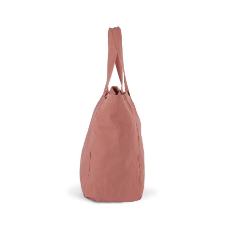Bolsa shopper de algodón efecto lavado