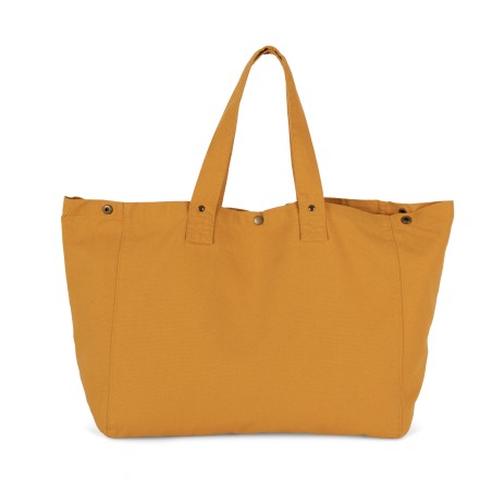 Bolsa shopper de algodón efecto lavado