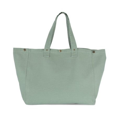 Bolsa shopper de algodón efecto lavado