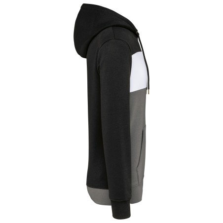 Sudadera tricolor con capucha unisex
