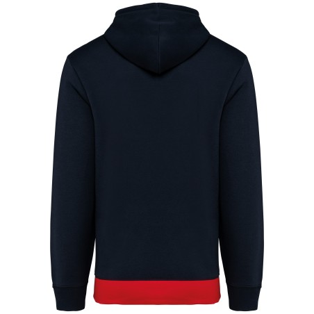 Sudadera tricolor con capucha unisex
