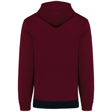 Sudadera tricolor con capucha unisex