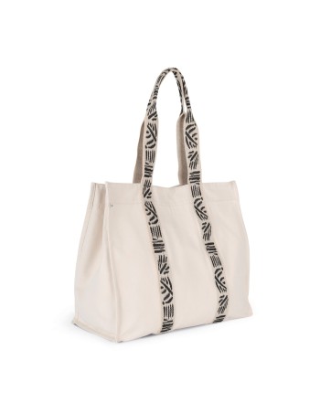 Bolsa shopper de fuelle grande reciclada