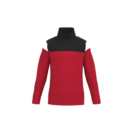 Kids zipped neck training top