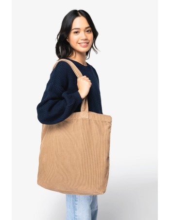 Bolsa ecorresponsable efecto lavado de pana