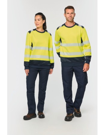 Sudadera de seguridad reciclada cuello redondo unisex