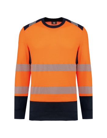 Recycled safety sweatshirt round neck 2