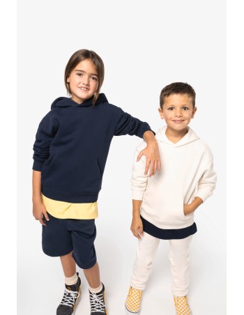 Sudadera ecorresponsable con capucha oversize infantil